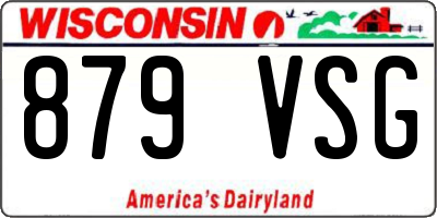 WI license plate 879VSG