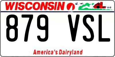 WI license plate 879VSL