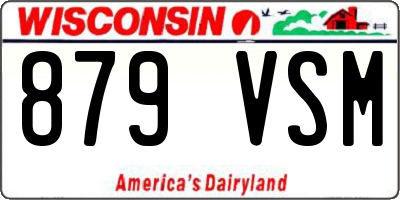 WI license plate 879VSM