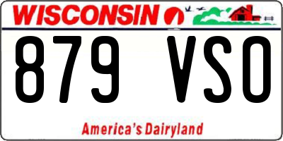 WI license plate 879VSO