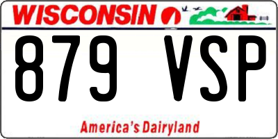 WI license plate 879VSP