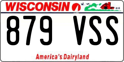 WI license plate 879VSS