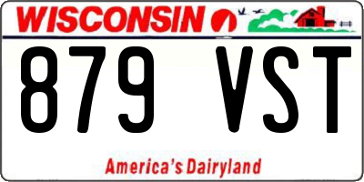 WI license plate 879VST
