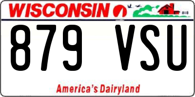 WI license plate 879VSU
