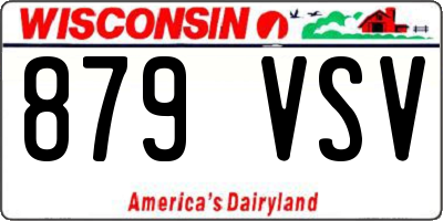 WI license plate 879VSV