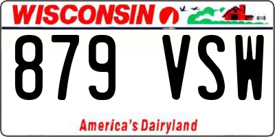 WI license plate 879VSW
