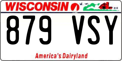 WI license plate 879VSY