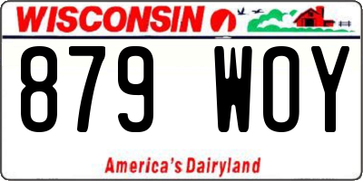 WI license plate 879WOY