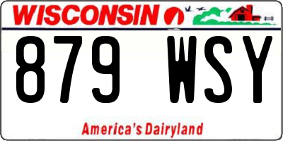 WI license plate 879WSY