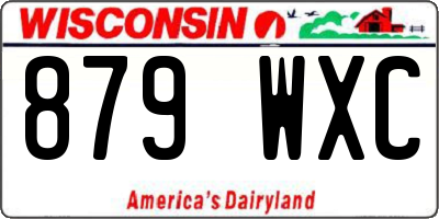 WI license plate 879WXC