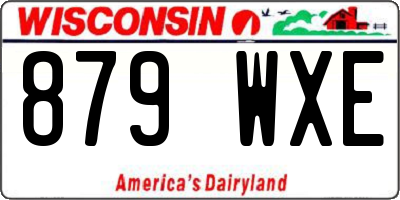 WI license plate 879WXE
