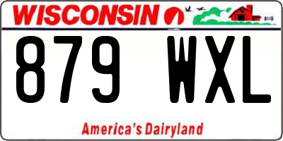 WI license plate 879WXL