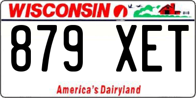 WI license plate 879XET
