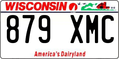 WI license plate 879XMC