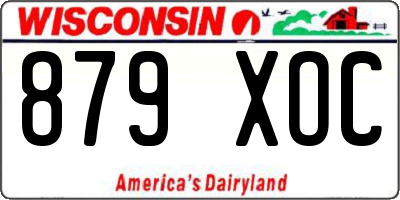 WI license plate 879XOC