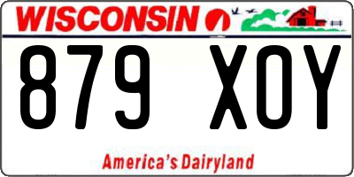 WI license plate 879XOY