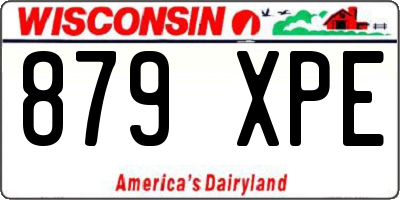 WI license plate 879XPE