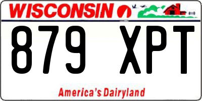 WI license plate 879XPT