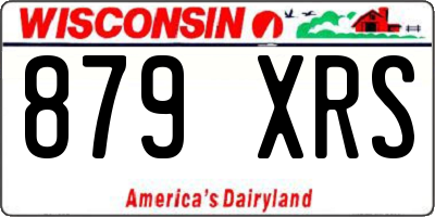 WI license plate 879XRS