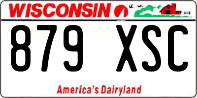 WI license plate 879XSC