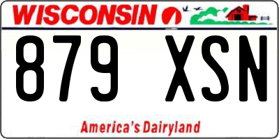 WI license plate 879XSN