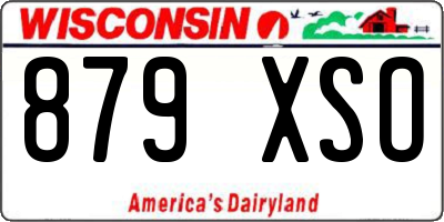 WI license plate 879XSO