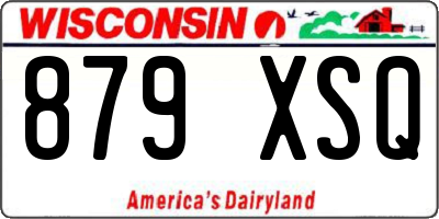 WI license plate 879XSQ