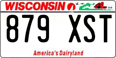 WI license plate 879XST