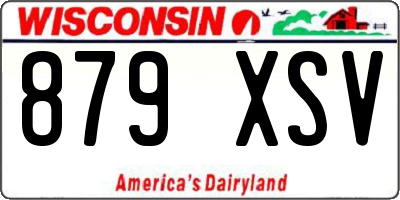 WI license plate 879XSV
