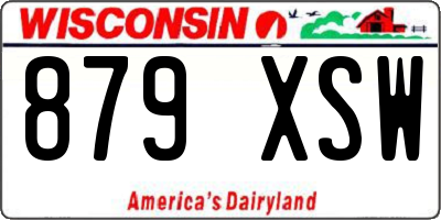 WI license plate 879XSW