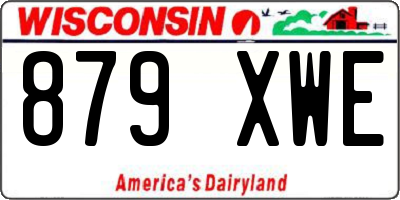 WI license plate 879XWE