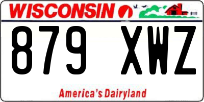WI license plate 879XWZ