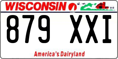 WI license plate 879XXI