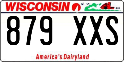 WI license plate 879XXS