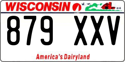 WI license plate 879XXV