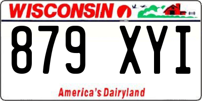 WI license plate 879XYI