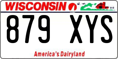 WI license plate 879XYS