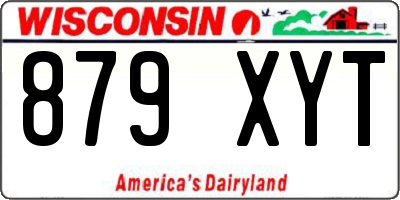 WI license plate 879XYT