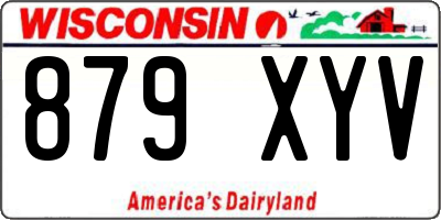 WI license plate 879XYV