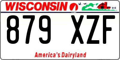 WI license plate 879XZF