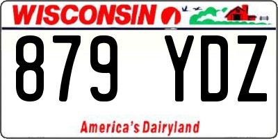 WI license plate 879YDZ