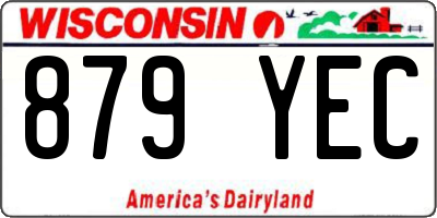 WI license plate 879YEC