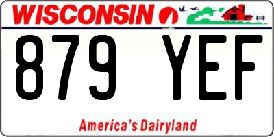 WI license plate 879YEF