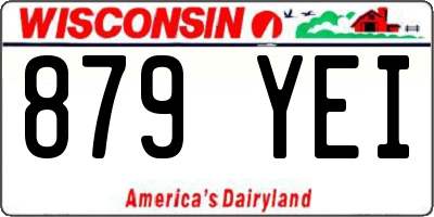 WI license plate 879YEI