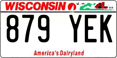 WI license plate 879YEK