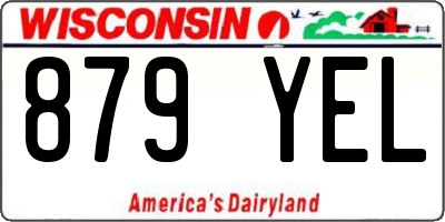 WI license plate 879YEL