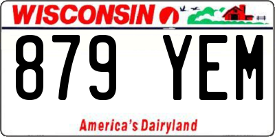 WI license plate 879YEM