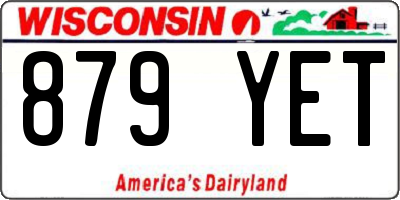 WI license plate 879YET