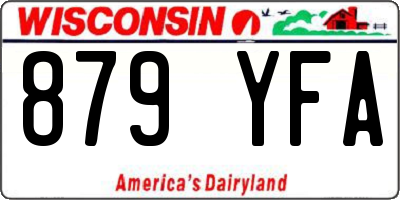 WI license plate 879YFA