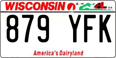 WI license plate 879YFK